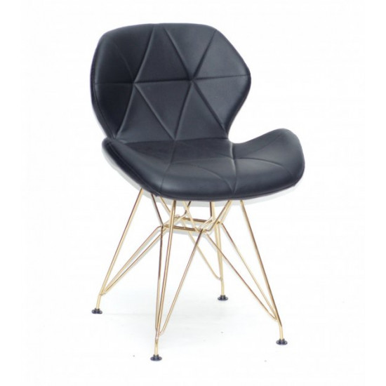 Dining chair Onder Mebli INVAR BLACK 04 GD - ML