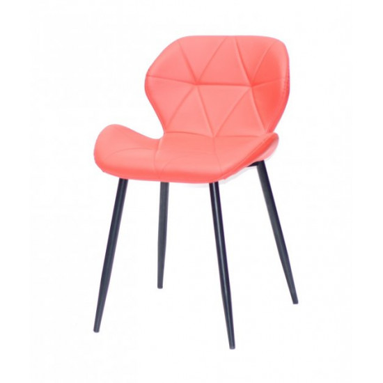 Dining chair Onder Mebli INVAR METAL - BK EK RED 05