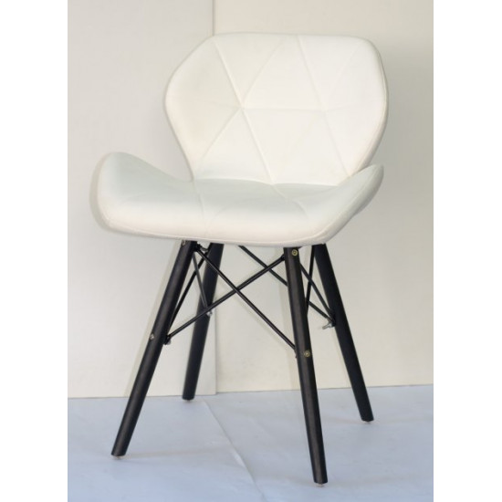 Dining chair Onder Mebli INVAR BK EK WHITE