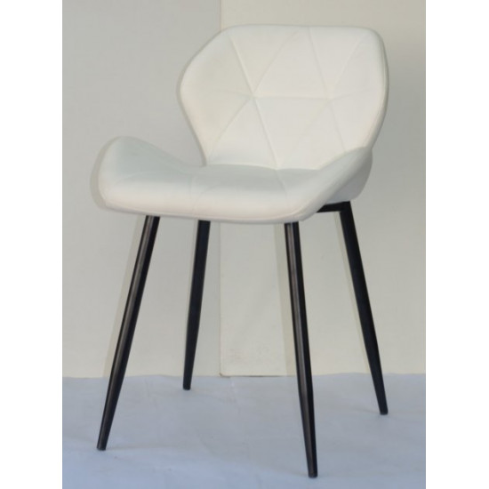 Dining chair Onder Mebli INVAR METAL-BK EK WHITE