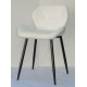 Dining chair Onder Mebli INVAR METAL-BK EK WHITE