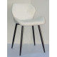 Dining chair Onder Mebli INVAR METAL-BK EK WHITE