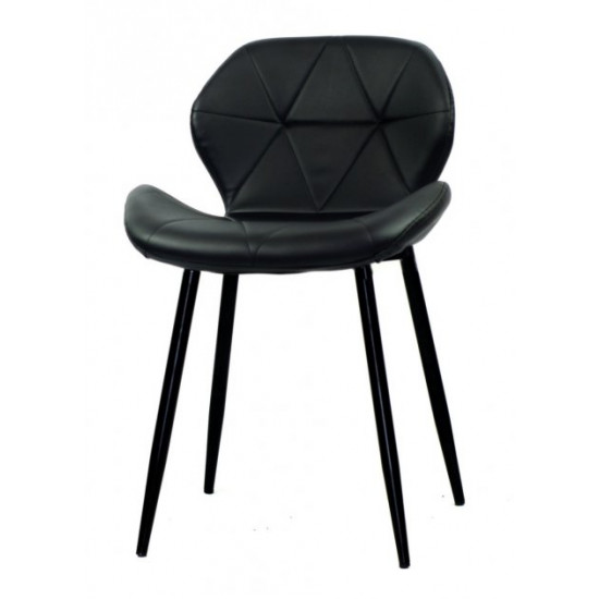 Dining chair Onder Mebli INVAR EK BLACK METAL - BK