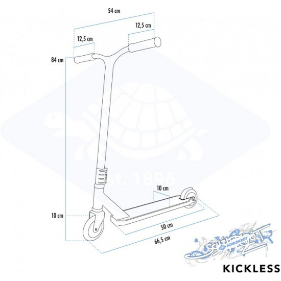 Самокат трюковий Schildkrot Kickless Sunset (510431) (4000885104318)