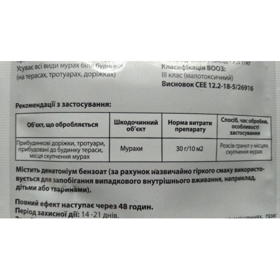  Інсектицидна приманка у гранульованій формі Сімейний Сад МуравНЕТ 30г