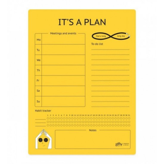 Magnetic planner for the refrigerator It's a plan