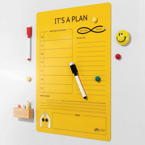 Magnetic planner for the refrigerator It's a plan