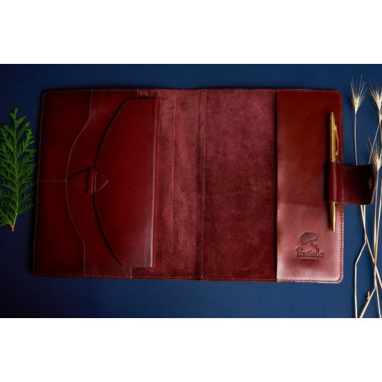 Leather notebook - Bomber (Bordeaux)