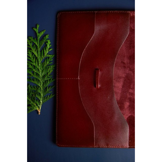 Leather notebook - Bomber (Bordeaux)