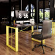 Office desk Fenster Prime Yellow chipboard Black 76x130x70