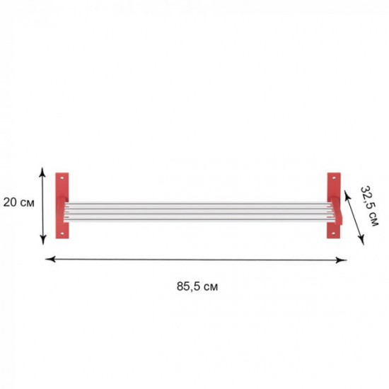 Shoe stand Fenster BR-01 Red