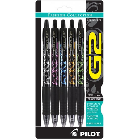 Set of gel pens PILOT G2 Fashion Collection Black automatic (31373)