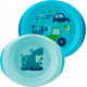 Chicco Easy Feeding plate set 2 pcs 12M+ Blue (16002.20)