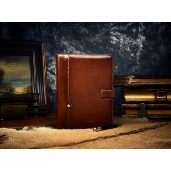 Leather notebook - Diplomat (brown)