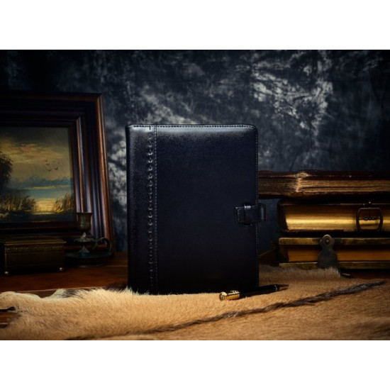 Leather notebook - Charm (black)