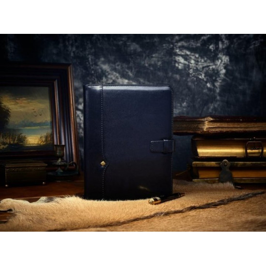 Leather notebook - Diplomat (black)