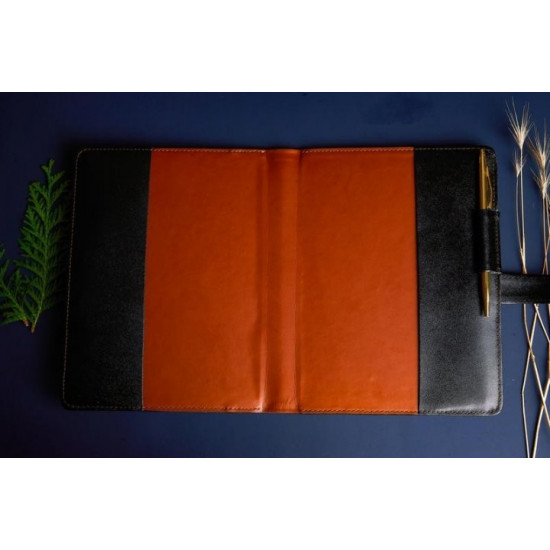 Leather notebook - Diplomat (black)