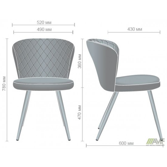 AMF dining chair Enrico beech/lilac 521367