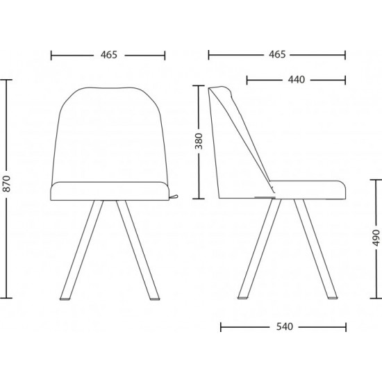 Chair Nowy Styl MILANA ordf 4L ALU (BOX-1) ECO-07