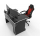 Gaming desk ZEUS Tron black + white