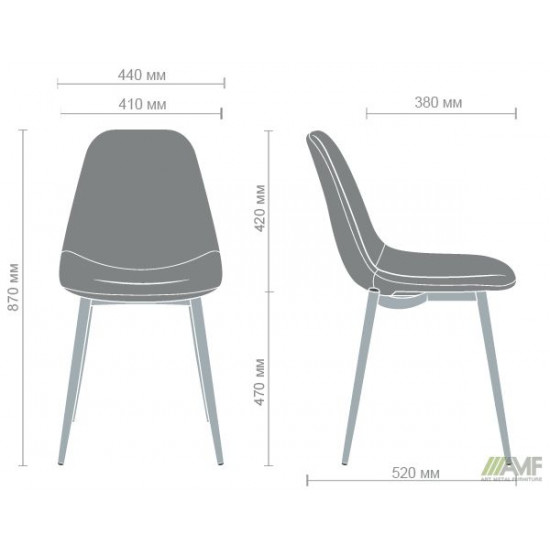 Chair AMF Lucia black/olive 521454