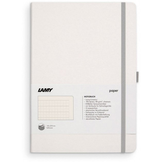  Записная книга Lamy A5 192 страницы в линейку Белая Мягкая (4014519721109)