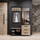 Hallway furniture set Fenster Canada Black chipboard Sonoma Oak