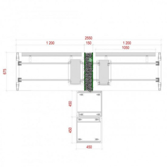 Office tables for two Salita Compound Graphite Co_d 35/4