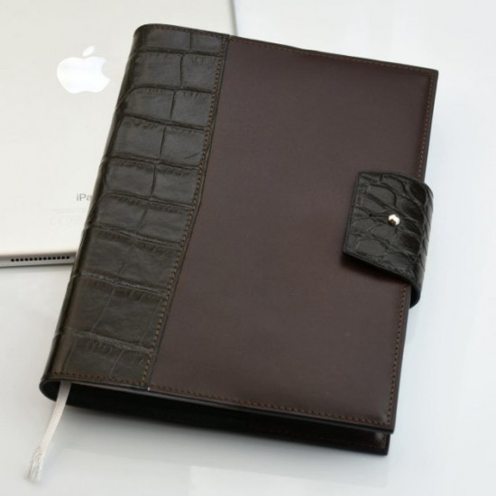 Men's leather notebook A5 brown color Morison Atelier `Kevin` size A5