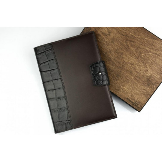 Men's leather notebook A5 brown color Morison Atelier `Kevin` size A5