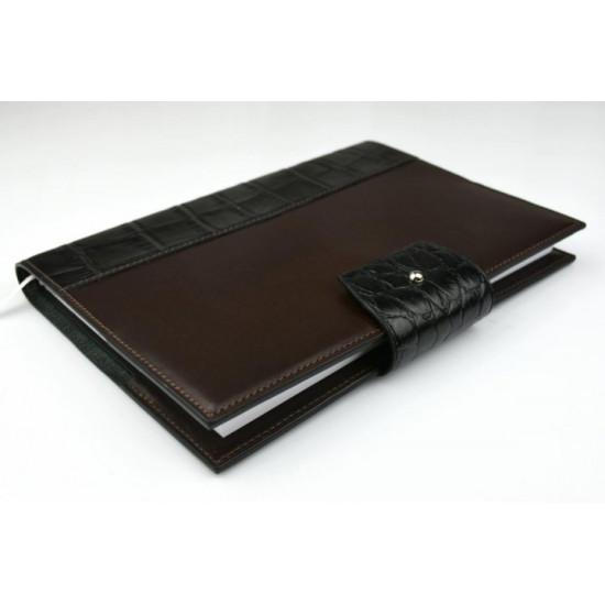 Men's leather notebook A5 brown color Morison Atelier `Kevin` size A5