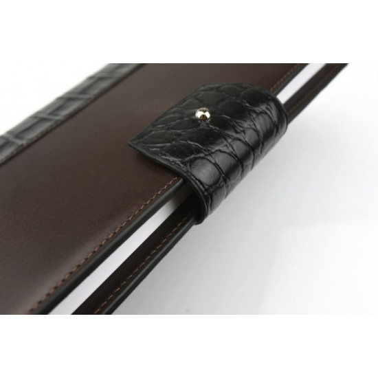 Men's leather notebook A5 brown color Morison Atelier `Kevin` size A5