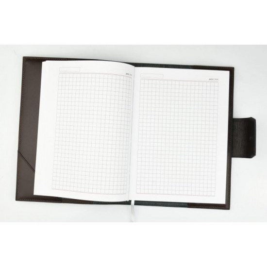 Men's leather notebook A5 brown color Morison Atelier `Kevin` size A5