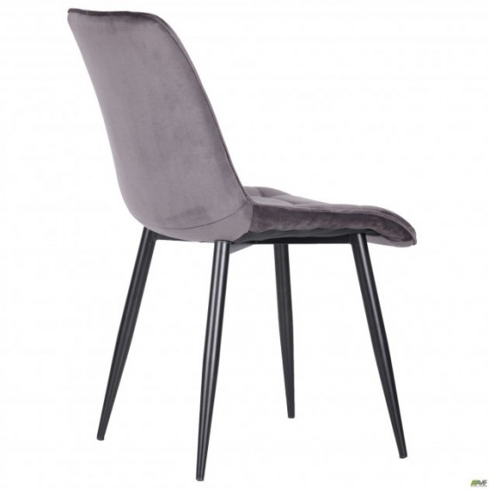 AMF dining chair Arkansas black/velvet gray 546365