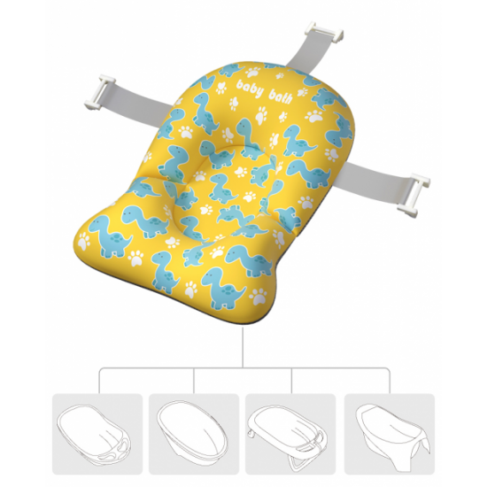 Mattress mat for bathing a child in a bathtub with fastenings Belove, BIG Yellow Dino +