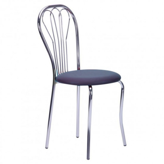 Chair for kitchen, cafe, bar Vanessa chrome/leatherette Naples N-22 blue AMF