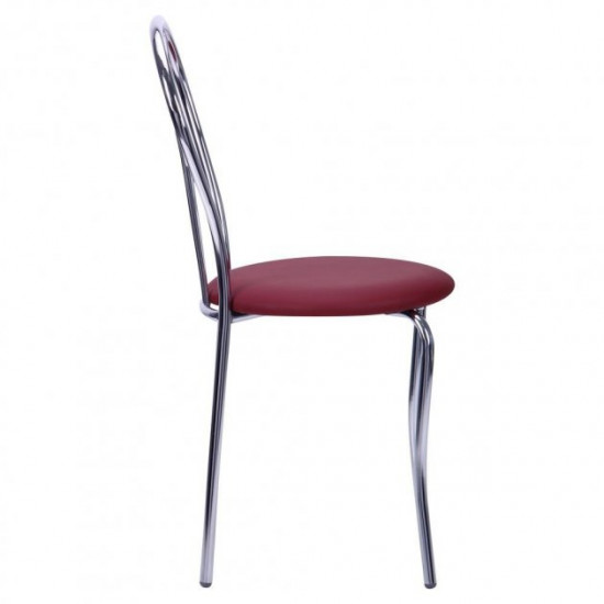 Chair for kitchen, cafe, bar Vanessa chrome/leatherette Naples N-08 burgundy AMF