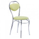 Chair for kitchen, cafe, bar Grace chrome/leatherette Naples N-34 light green AMF