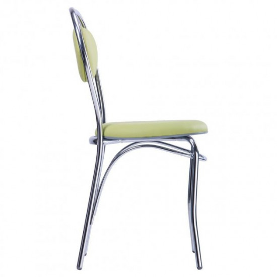 Chair for kitchen, cafe, bar Grace chrome/leatherette Naples N-34 light green AMF