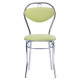 Chair for kitchen, cafe, bar Grace chrome/leatherette Naples N-34 light green AMF