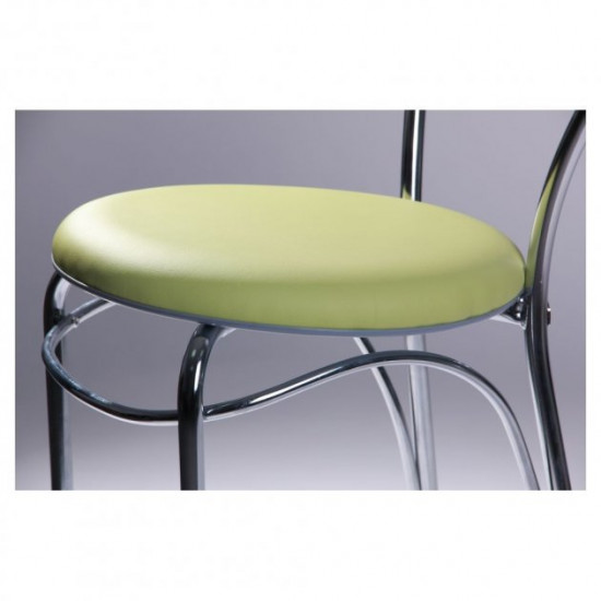 Chair for kitchen, cafe, bar Grace chrome/leatherette Naples N-34 light green AMF