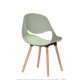 Plastic dining chair on wooden legs Onder Mebli GAIL GREEN 45