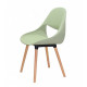 Plastic dining chair on wooden legs Onder Mebli GAIL GREEN 45