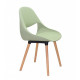 Plastic dining chair on wooden legs Onder Mebli GAIL GREEN 45