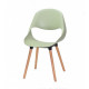 Plastic dining chair on wooden legs Onder Mebli GAIL GREEN 45