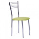 Chair for kitchen, cafe, bar Olivia metal chrome/leatherette Naples N-34 light green AMF