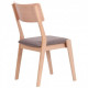 Dining chair for kitchen, cafe, bar Cantal bleached beech wood / cappuccino fabric AMF