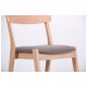 Dining chair for kitchen, cafe, bar Cantal bleached beech wood / cappuccino fabric AMF