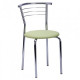 Chair for kitchen, cafe, bar Marcos metal chrome/leatherette Naples N-34 light green AMF