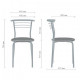 Chair for kitchen, cafe, bar Marcos metal chrome/leatherette Naples N-34 light green AMF